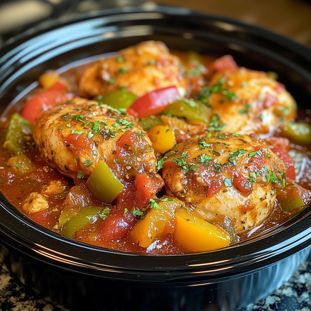 Cozy Crockpot Chicken Cacciatore
