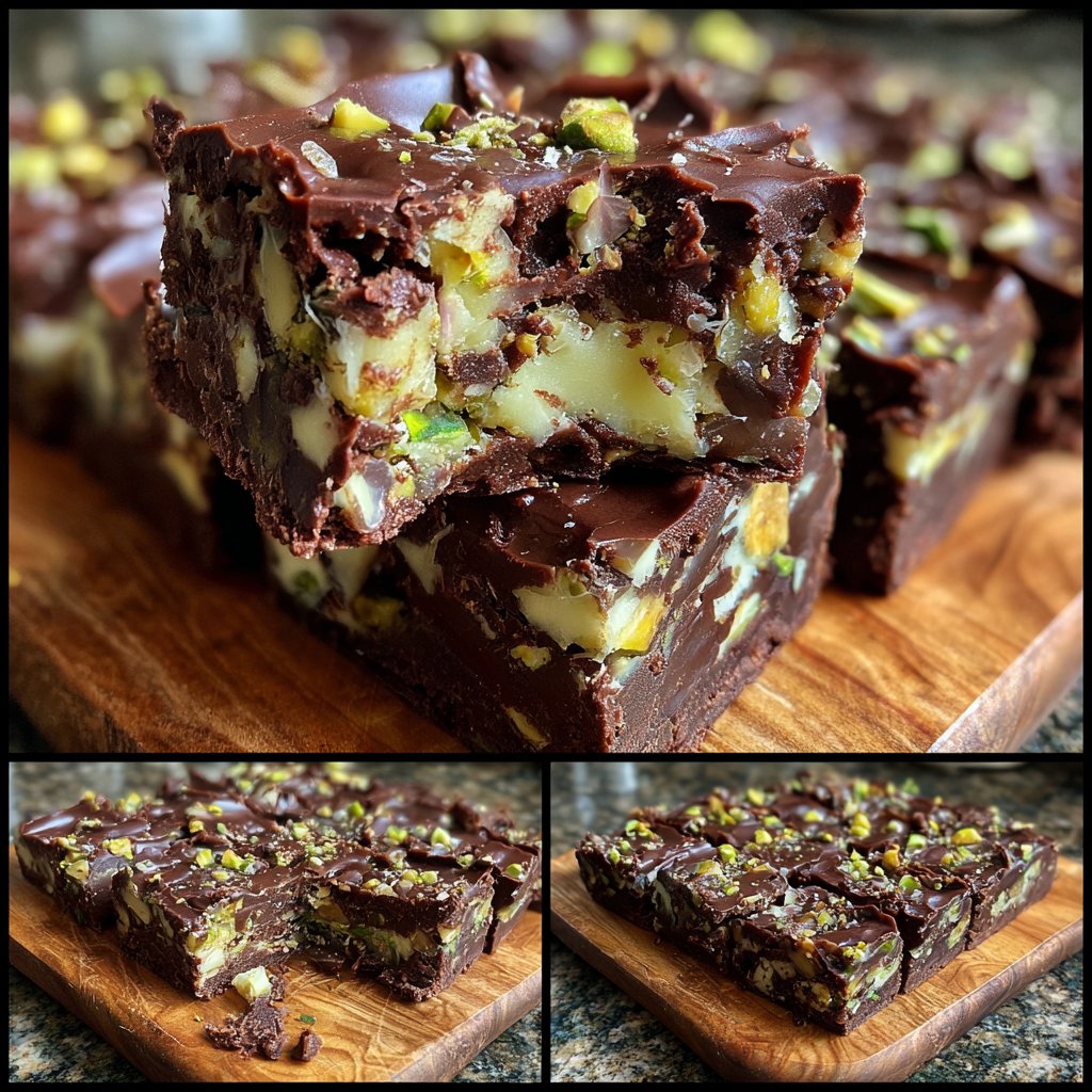 Chocolate Pistachio Coconut Squares