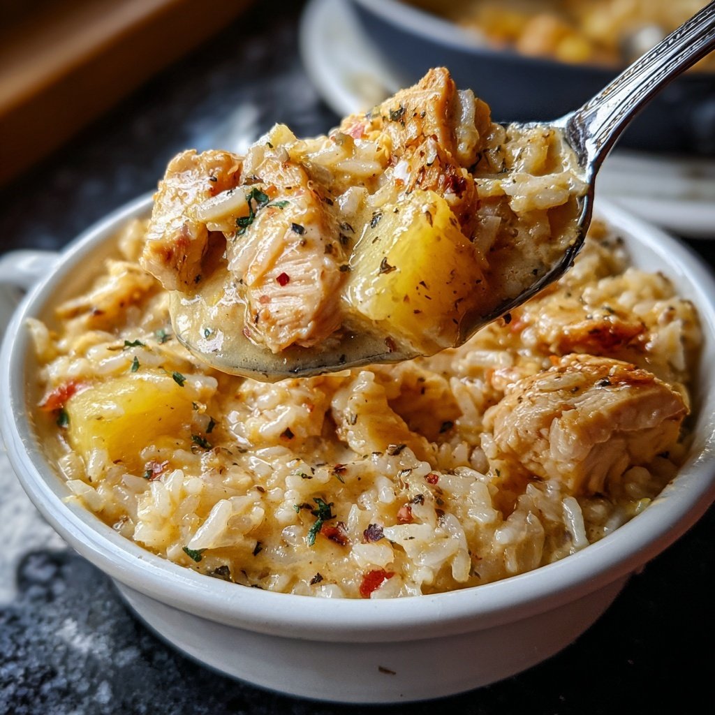 Creamy One Pot Pineapple Chicken And Rice