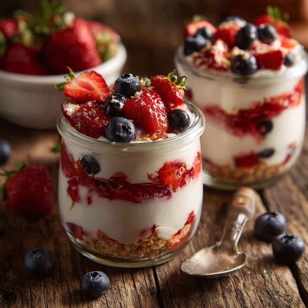Valentines Breakfast Berry Yogurt Parfaits