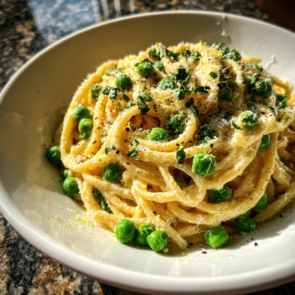 Creamy Lemon Chickpea Pasta