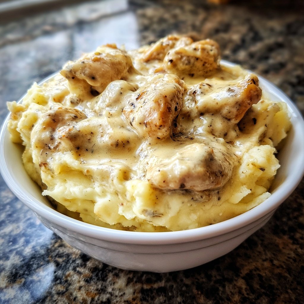 Comfort Food Creamy Chicken and Mashed Potatoes