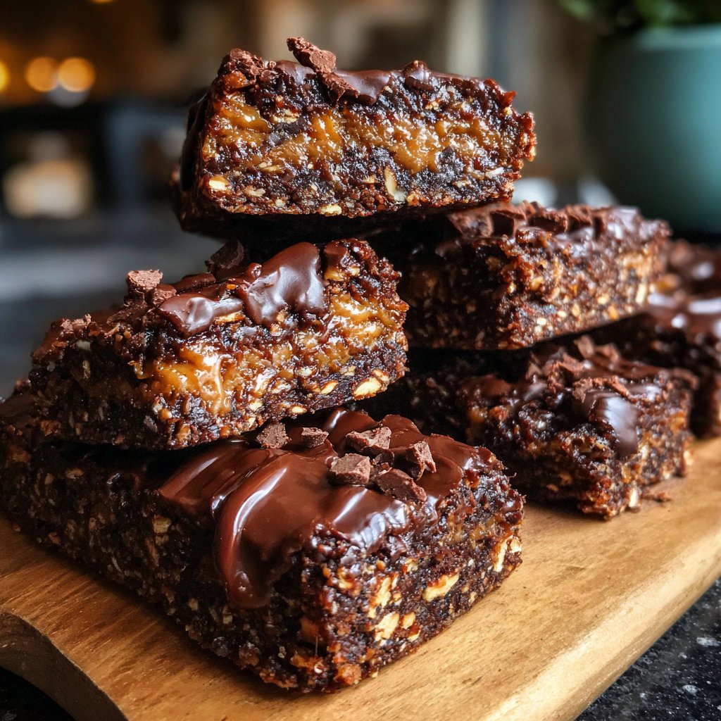 Chocolate Peanut Butter Date Bars