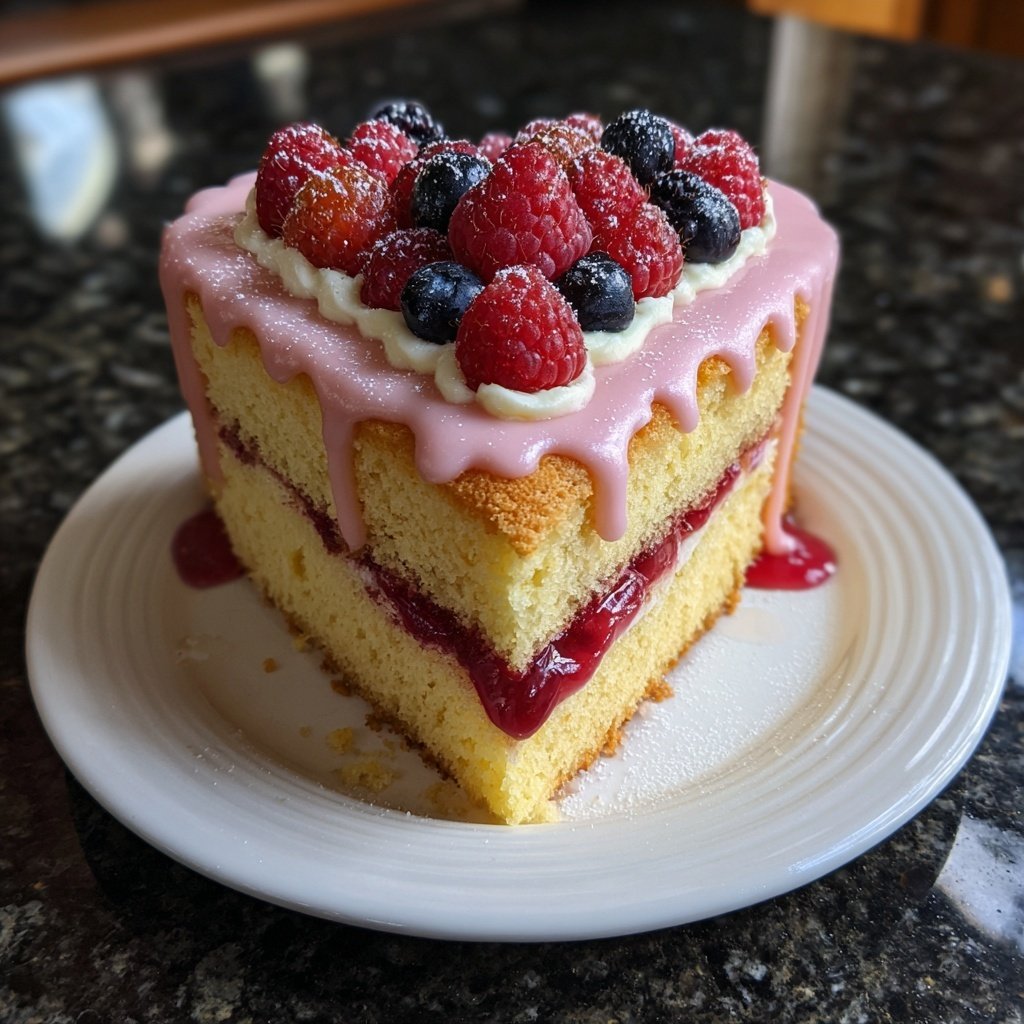 Mini Heart Cake with Almond Sponge