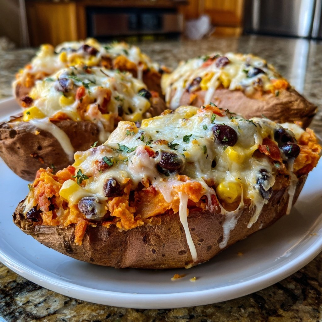Valentine Dinner Stuffed Sweet Potatoes