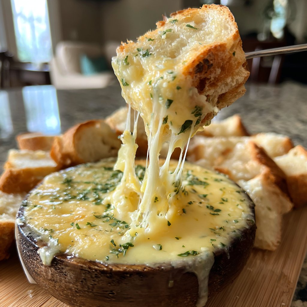Fondue with Herb Infused Cheese