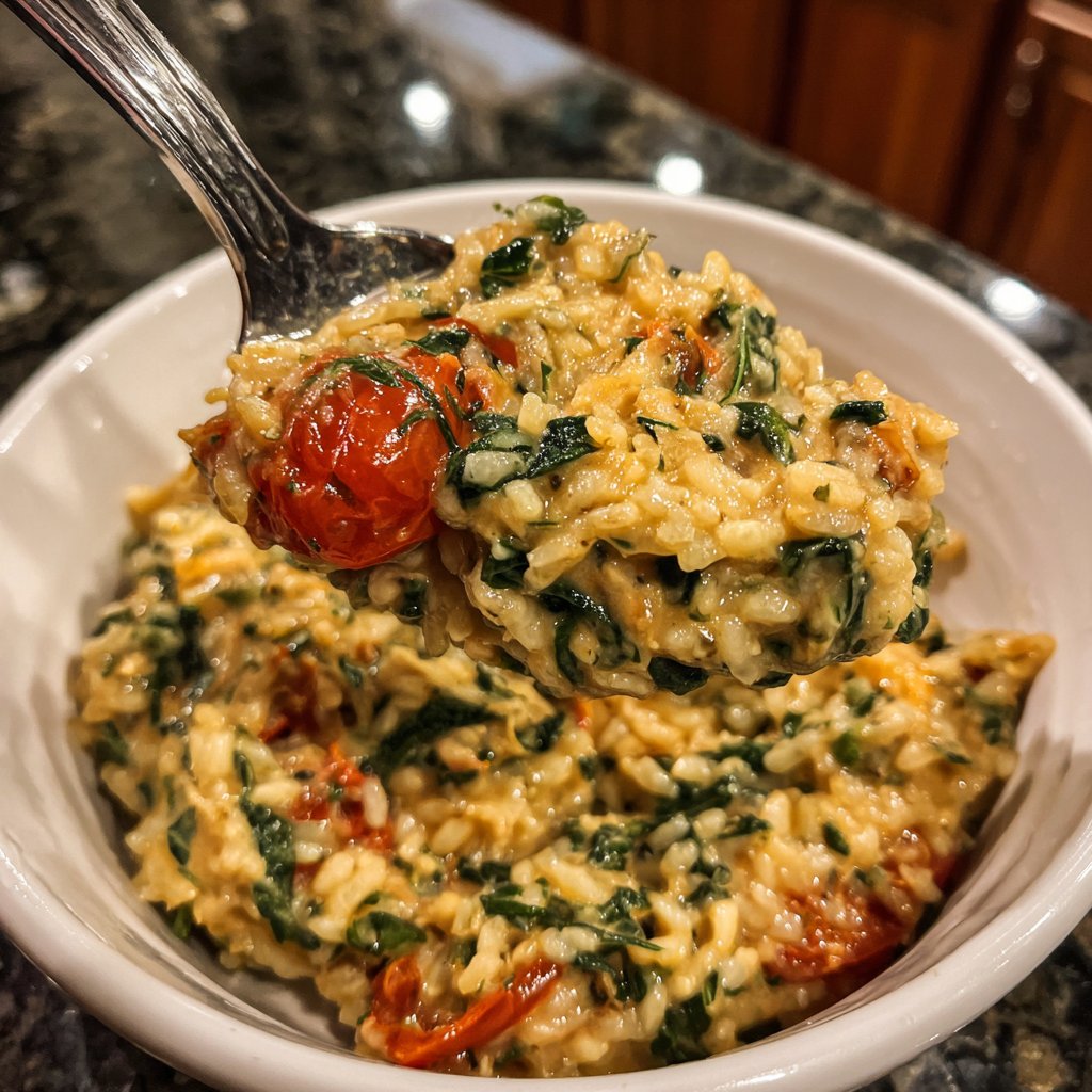 Creamy Spinach Tomato Rice