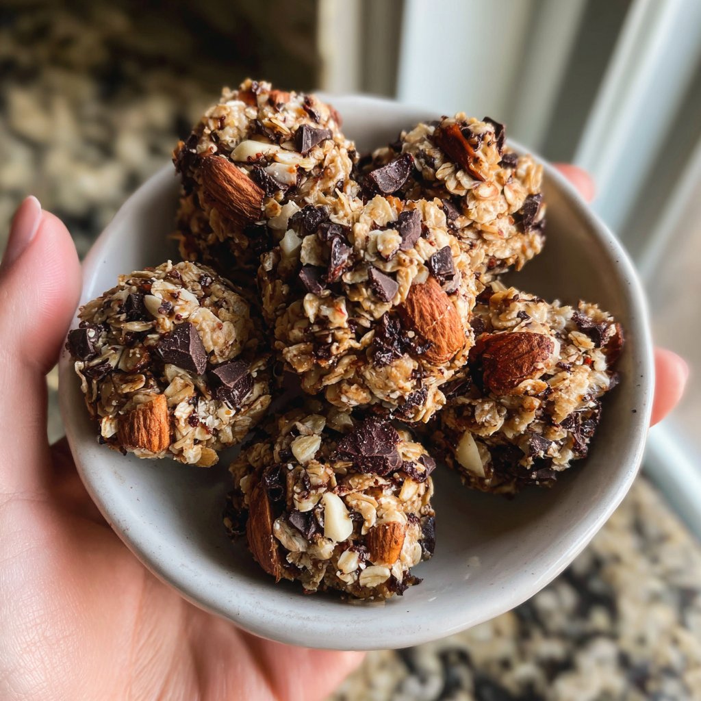 Chocolate Almond Coconut Granola Bites