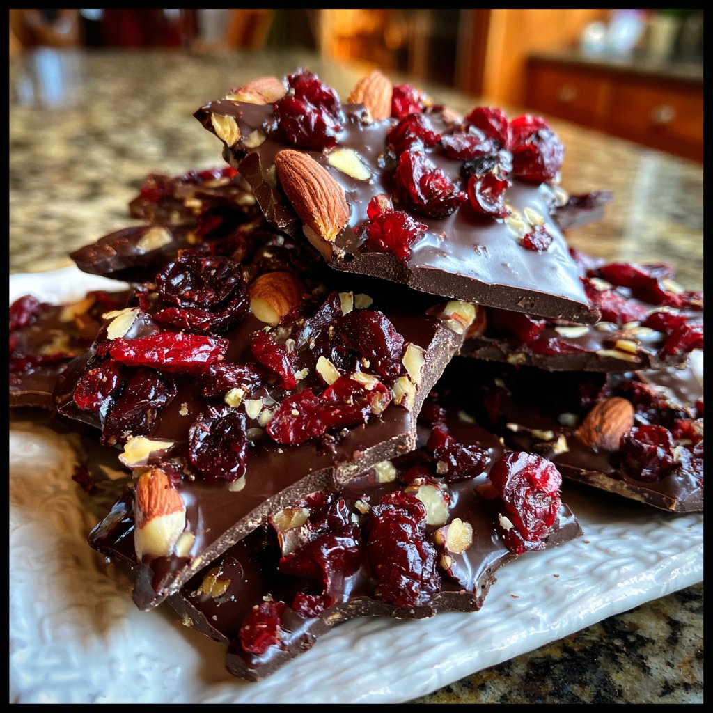 Chocolate Cranberry Almond Bark