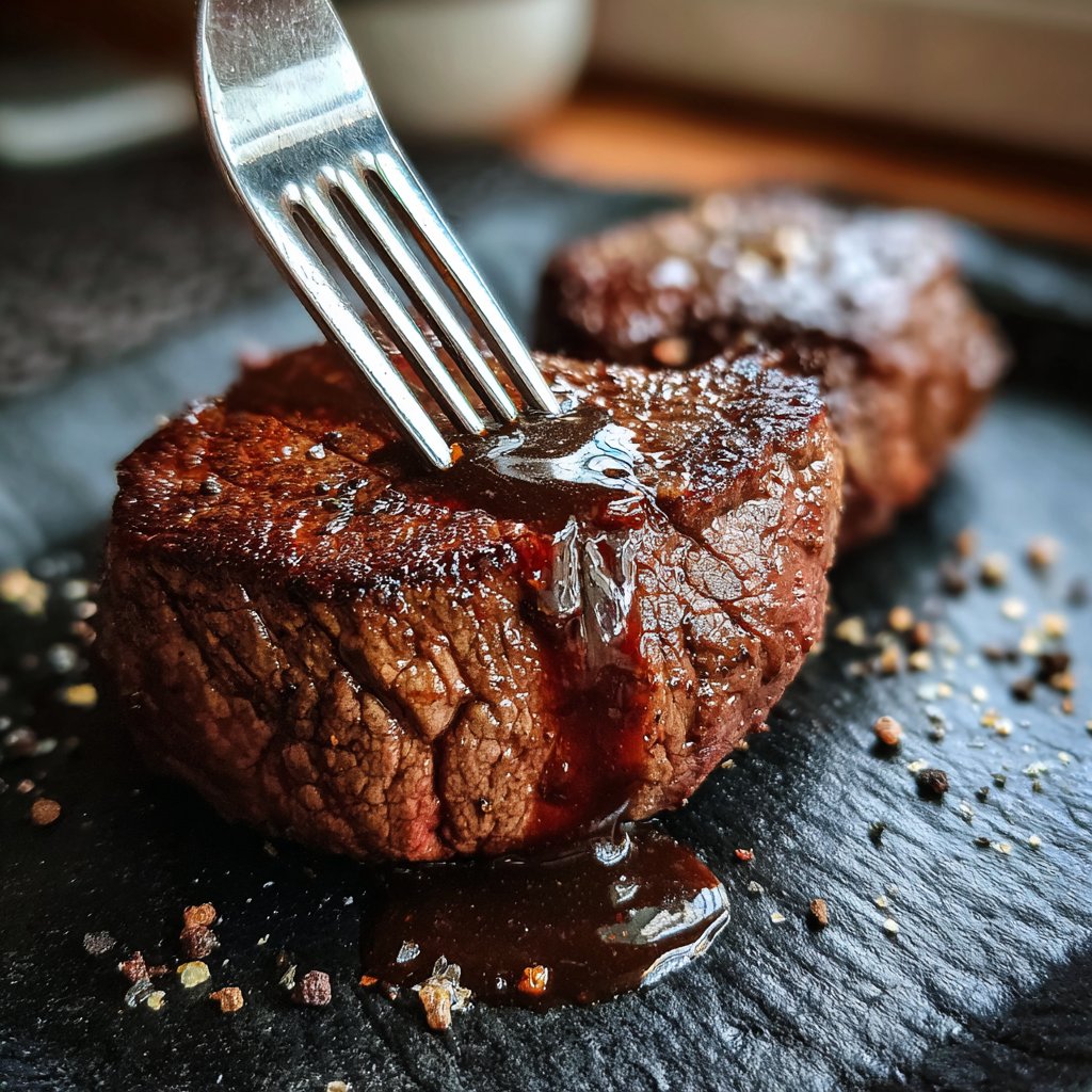 Romantic Filet Mignon with Red Wine Sauce