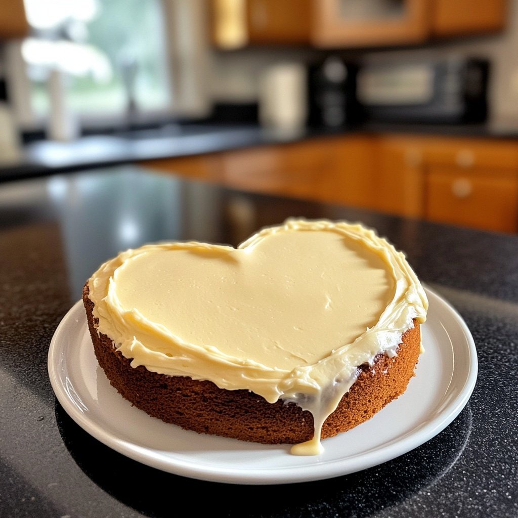 Mini Heart Cake with White Chocolate