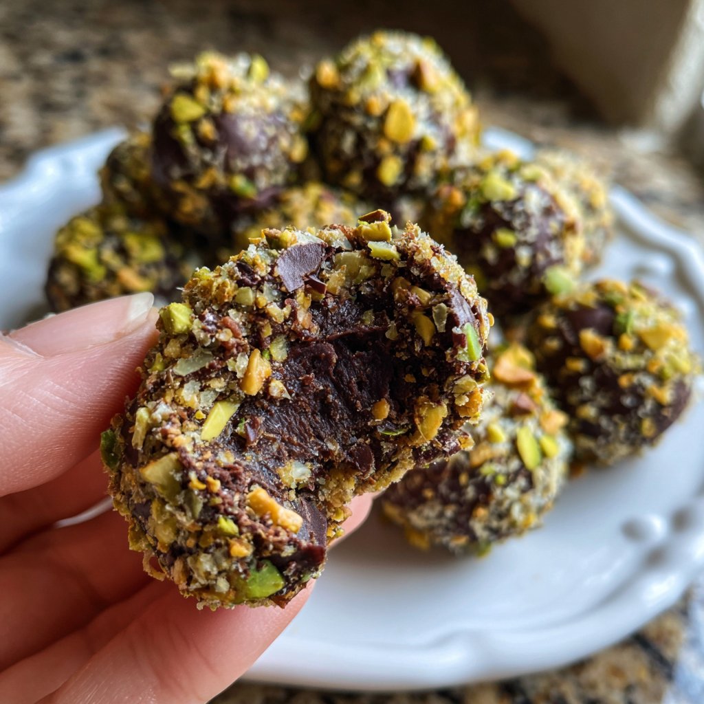 Chocolate Pistachio Coconut Bites