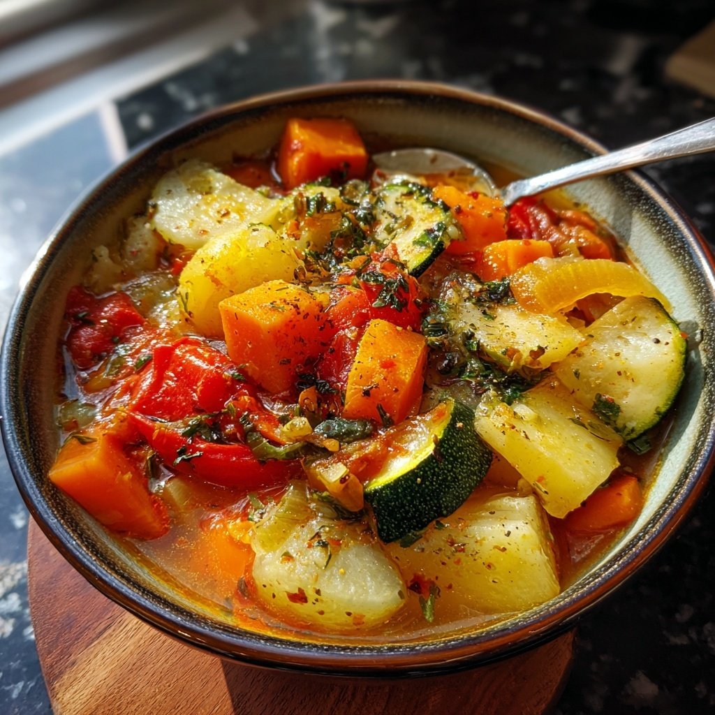 Healthy Crockpot Italian Vegetable Stew