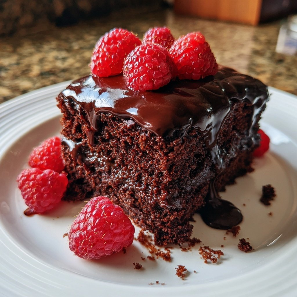 Chocolate Raspberry Sheet Cake