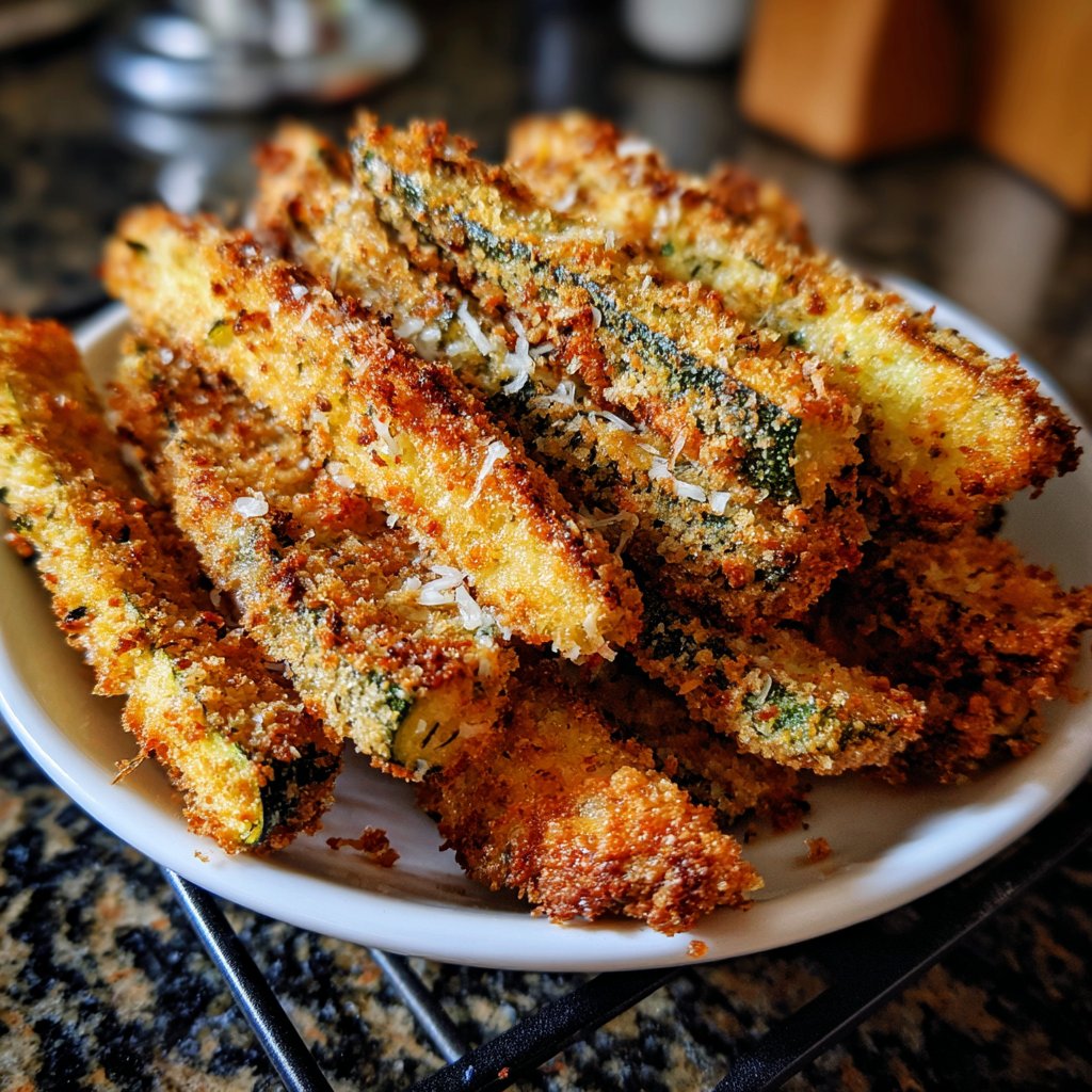Crispy Zucchini Parmesan Fries